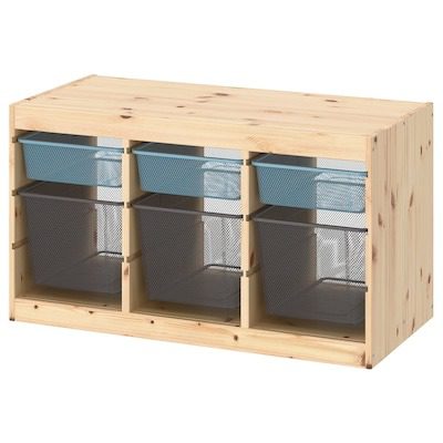 قفسه همراه با باکس توری ایکیا TROFAST ابعاد 93x44x52 سانتی متر / ایکیا دبی