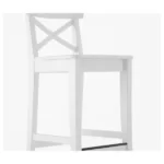 انواع صندلی بار ایکیا مدل INGOLF سفید/ همراه با پشتی