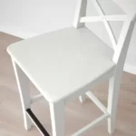 خرید آنلاین صندلی بار ایکیا مدل INGOLF سفید/ همراه با پشتی