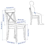 صندلی چوبی کفی دار ایکیا مدل INGOLF سفید