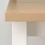 میز ایکیا مدل HEMNES سفید/ قهوه‌ای روشن ۹۰*۹۰