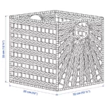 جعبه نظم‌دهنده ایکیا مدل LUSTIGKURRE  طبیعی ۳۲*۳۳*۳۲ سانتی‌متر