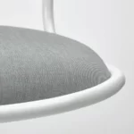 صندلی ایکیا مدل ORFJAL فریم سفید/ روکش ویسل خاکستری کم‌رنگ