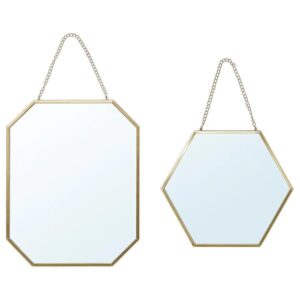 آیینه طلایی دوتایی دیواری ایکیا
