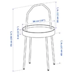 قیمت میز کناری ایکیا مدل BURVIK سفید 38 سانتی‌متر