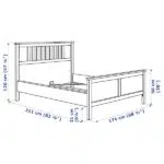 ابعاد تخت خواب 160 سفید ایکیا HEMNES