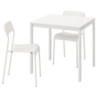 میز و صندلی دو نفره سفید ایکیا MELLTORP/ زردان