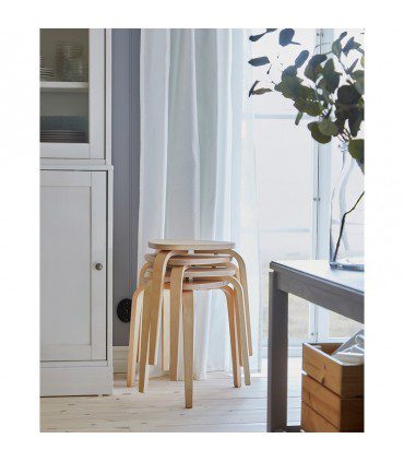 چهارپایه چوبی ایکیا KYRRE / زردان