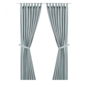 پرده خاکستری فیروزه ای ایکیا LENDA / زردان