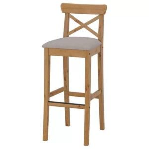 صندلی بار قهوه ای روشن ایکیا INGOLF/ زردان