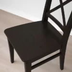 قیمت صندلی ایکیا مدل INGOLF قهوه‌ای - مشکی