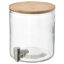 کلمن شیشه ای شفاف 4 لیتری ایکیا +IKEA 365/ با درب بامبو