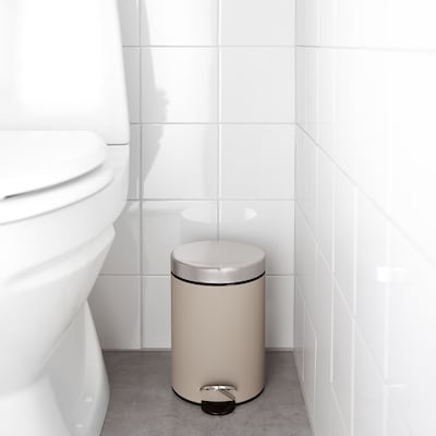سطل زباله 3 لیتری بژ ایکیا EKOLN مناسب برای سرویس بهداشتی