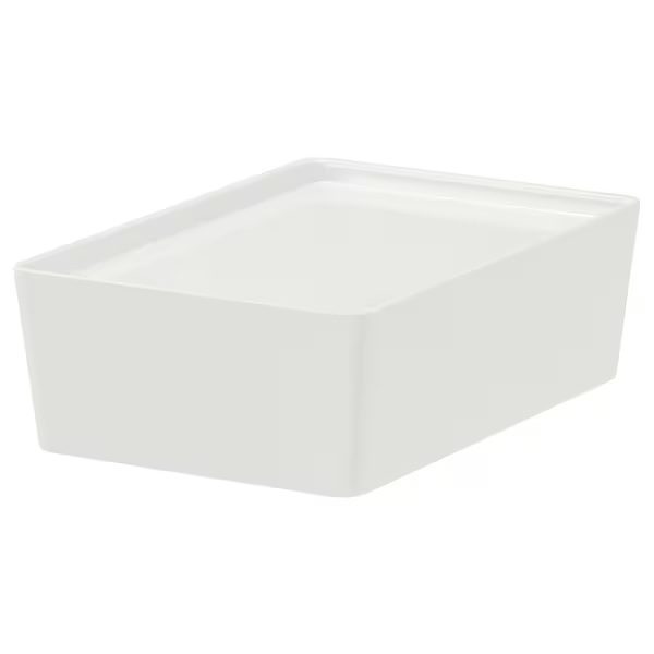 باکس درب دار ایکیا KUGGIS سفید حجم 5.5 لیتر