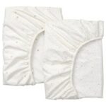 ملحفه کشدار تشک کودک ایکیا DROMSLOTT طرح نقطه چند رنگ