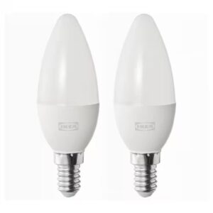 لامپ LED E14 470 ایکیا SOLHETTA سفید عقیق