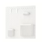 برد دیواری سفید با 4 عدد نظم دهنده ایکیا SKADIS سایز 56x56