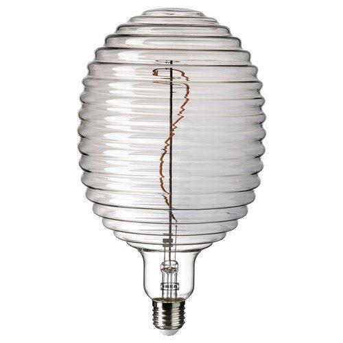 لامپ LED E27 ایکیا MOLNART حبابی شفاف خاکستری