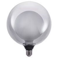 لامپ LED E27 ایکیا مدل MOLNART حبابی شفاف خاکستری