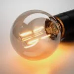 لامپ LED E27 ایکیا مدل MOLNART کروی شفاف خاکستری/ قطر95 میلی متر