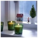شمع معطر ادویه های زمستانی ایکیا / شیشه ای سبز