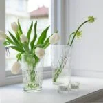 گلدان شیشه ای ایکیا مدل SMALLSPIREA سایز 17 سانت