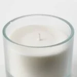 شمع معطر شیشه ای ایکیا ADLAD رایحه چوب اسکاندیناوی/ اندازه 8 سانتی‌متر