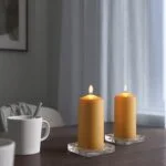 خرید آنلاین شمع بدون عطر ایکیا DAGLIGEN زرد کم‌رنگ