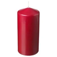 شمع بدون عطر ایکیا FENOMEN قرمز 14 سانتی‌متر
