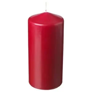 شمع بدون عطر ایکیا FENOMEN قرمز 14 سانتی‌متر