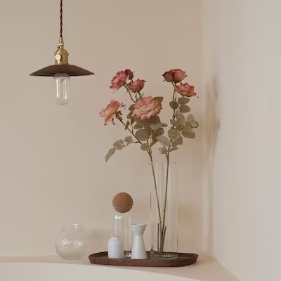 انواع گل مصنوعی ایکیا SMYCKA رز طلایی/قهوه‌ای
