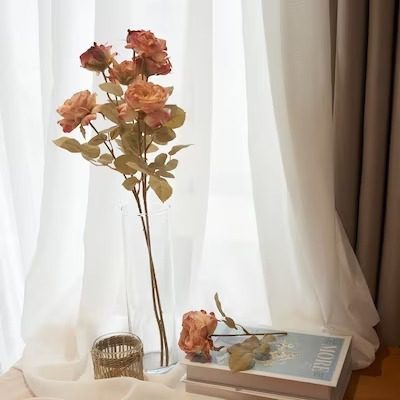 خرید آنلاین گل مصنوعی ایکیا SMYCKA رز طلایی/قهوه‌ای