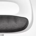 صندلی چرخ دار پایه سفید نشیمن سفید ایکیا مدل LOBERGET / MALSKAR