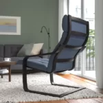 خرید اینترنتی صندلی راحتی POANG ایکیا مدل قهوه‌ای - مشکی/ آبی گونارد