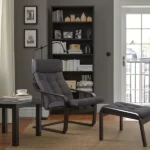 صندلی راحتی POANG ایکیا مدل قهوه‌ای - مشکی/ خاکستری تیره گونارد