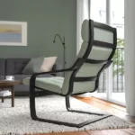 خرید اینترنتی صندلی راحتی POANG ایکیا مدل قهوه‌ای - مشکی/ سبز روشن گونارد