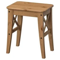 چهارپایه چوبی ایکیا INGOLF با روکش آنتیک