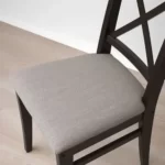 صندلی چوبی کفی دار ایکیا مدل INGOLF قهوه‌ای تیره