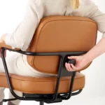 صندلی چرخ دار ایکیا مدل ALEFJALL طلایی - قهوه‌ای