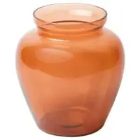 گلدان شیشه ای نارنجی ایکیا GOKVALLA، ارتفاع 19 سانتی‌متر