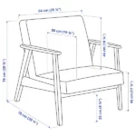 خرید آنلاین صندلی راحتی ایکیا مدل EKENASET خاکستری - فیروزه‌ای