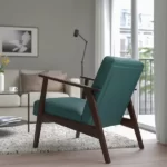 انواع صندلی راحتی ایکیا مدل EKENASET خاکستری - فیروزه‌ای