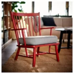 مدل های صندلی راحتی ایکیا مدل PERSBOL فریم قهوه‌ای - قرمز
