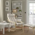 انواع صندلی راحتی ایکیا POANG روکش چوبی توس/ بژ گونارد