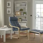 انواعمدل صندلی راحتی ایکیا POANG روکش چوبی توس/ آبی گونارد