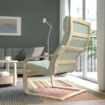 خرید اینترنتی صندلی راحتی ایکیا POANG روکش چوبی توس/ سبز روشن گونارد
