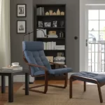 خرید اینترنتی صندلی راحتی POANG ایکیا مدل قهوه‌ای/ آبی گونارد