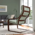 خرید اینترنتی صندلی راحتی POANG ایکیا مدل قهوه‌ای/ سبز روشن گونارد