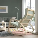 خرید اینترنتی صندلی راک ایکیا POANG روکش چوبی توس/ سبز روشن گونارد