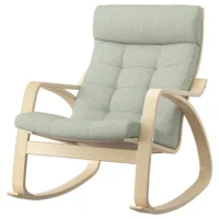 صندلی راک ایکیا POANG روکش چوب توس/سبز روشن گونارد